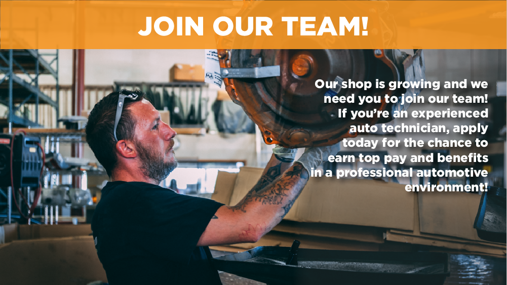 We are hiring auto technicians at our Auto Repair shop
